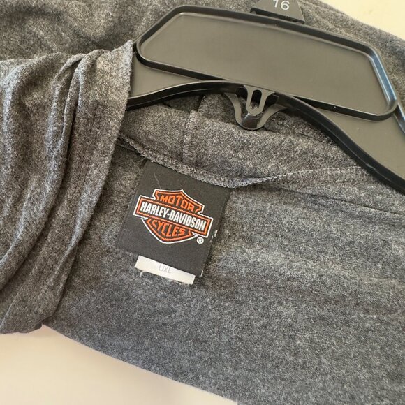 Harley-Davidson Women L/XL Open Front Cardigan With Motorcycle Graphic Tank Top - Picture 10 of 13